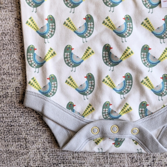 Bundle European Organic Cotton Bodysuits Animal Print Fox Rabbit Hedgehog Pigeon - Picture 3 of 13